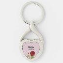 Search for red flowers keychains Rose