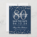 Search for 80th birthday save the dates Navy blue