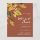 Search for foliage rehearsal dinner invitations Rustic