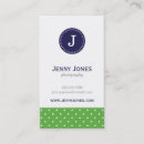 Recherche de vert pois cartes visite Monogramme