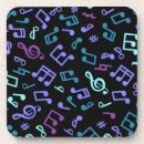 Recherche de notes musicales dessous de verres Motif