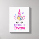 Search for pink unicorn canvas prints Whimsical