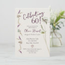 Search for purple 60th birthday invitations Boho chic