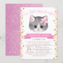 Search for kitten birthday invitations Gold