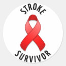 Search for stroke ribbon stickers Red