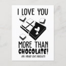 Search for chocolate lovers postcards Funny