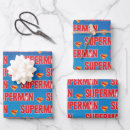 Search for super hero wrapping paper Man of steel