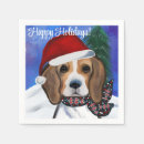 Search for beagle napkins Santa