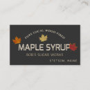 Search for syrup business cards Maple leaf
