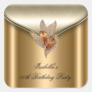 Search for brown and gold stickers Birthday