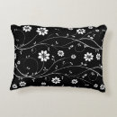 Recherche de noir blanc floral coussins Mignon