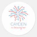 Search for blue fireworks stickers First birthday