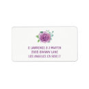 Search for purple floral wedding return address labels Roses