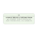 Search for green heart return address labels Simple