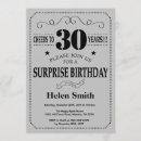 Search for silver 30th birthday invitations Cheers to 30 years