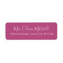 Search for pink and purple return address labels Modern