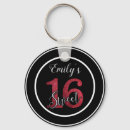 Search for red and silver rounded keychains Cute