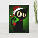 Search for black cat christmas cards Kitty