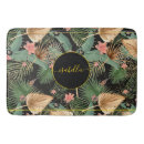 Search for green leaves bath mats Tropical