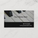 Recherche de piano business cards Profession