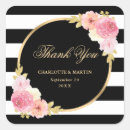 Search for black white pink wedding stickers Floral