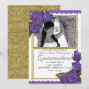 Search for purple rose gold birthday invitations Quince