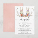 Search for vintage twin baby shower invitations Rabbit
