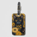 Recherche de chat noir bagages étiquettes Fleurs