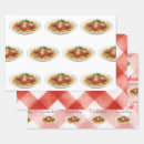 Search for meatball gift wrap Red