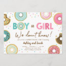 Search for confetti gender reveal invitations Blue or pink