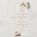 Search for watercolor orange florals wedding menus Rustic