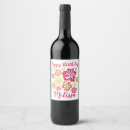 Search for happy birthday flowers wine labels Party