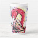 Recherche de plumes roses tasses Aquarelle