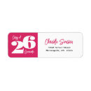 Search for dark pink return address labels Modern