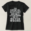 Recherche de réceptionniste médical tshirts Emploi