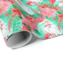 Search for tropical santa wrapping paper Pink