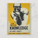 Recherche de bibliothèque vintage cartes postales Bibliothécaire