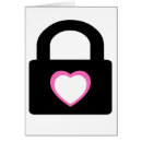 Recherche de coeur verrouillé cartes postales Amour