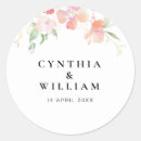 Search for pink gold wedding stickers Watercolor floral