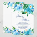 Search for shades of blue wedding invitations Botanical