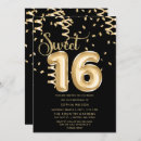 Recherche de gold black balloons invitations Moderne