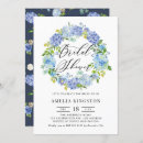 Search for blue hydrangea bridal shower invitations Botanical