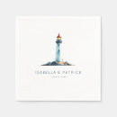 Search for lighthouse napkins Watercolor