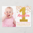 Search for gold glitter confetti invitations Pink