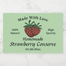 Search for strawberry jam labels Conserve
