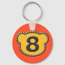 Search for number eight keychains Lucky
