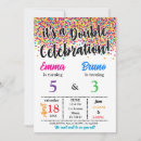 Search for double celebration birthday invitations Boy