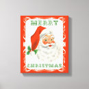 Search for vintage santa claus canvas prints Merry christmas