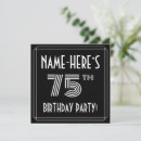 Search for 75th birthday invitations Stylish
