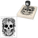 Search for sugar skull rubber stamps Calavera